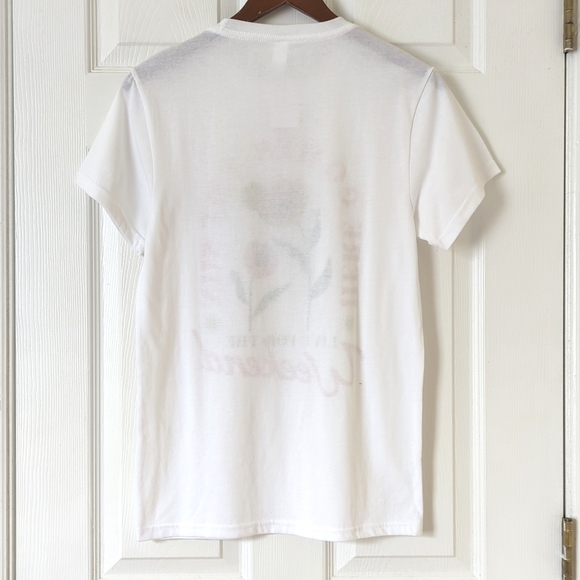 Here Comes The Sun Floral Graphic Casual Short Sleeve Crewneck T-shirt White S - Picture 9 of 11